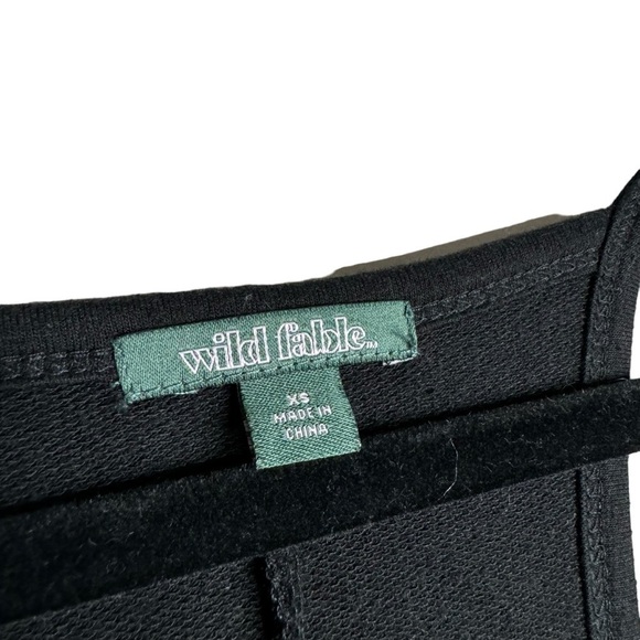 Wild Fable V-Neck Knit Cropped Jumpsuit Black XS - Picture 6 of 11